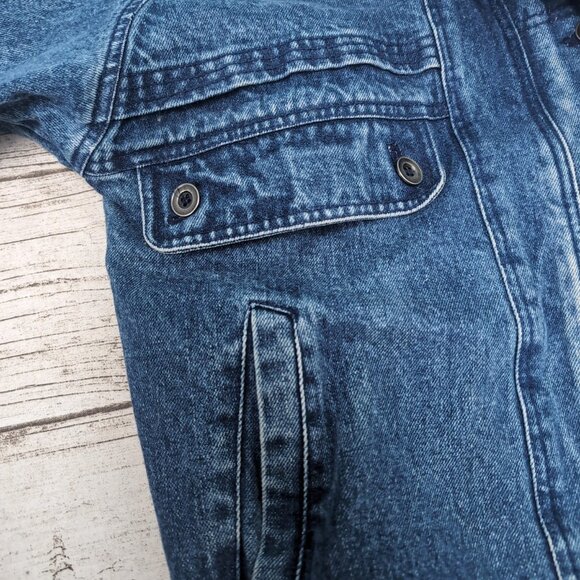 Vintage Tradition 80's Denim Bomber Jacket Jean Jacket - Picture 2 of 7